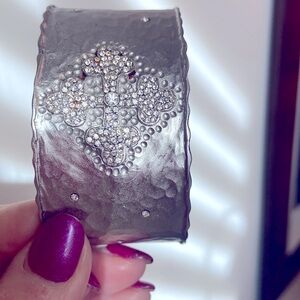 Swarowski Crystal Silver VSA Cuff